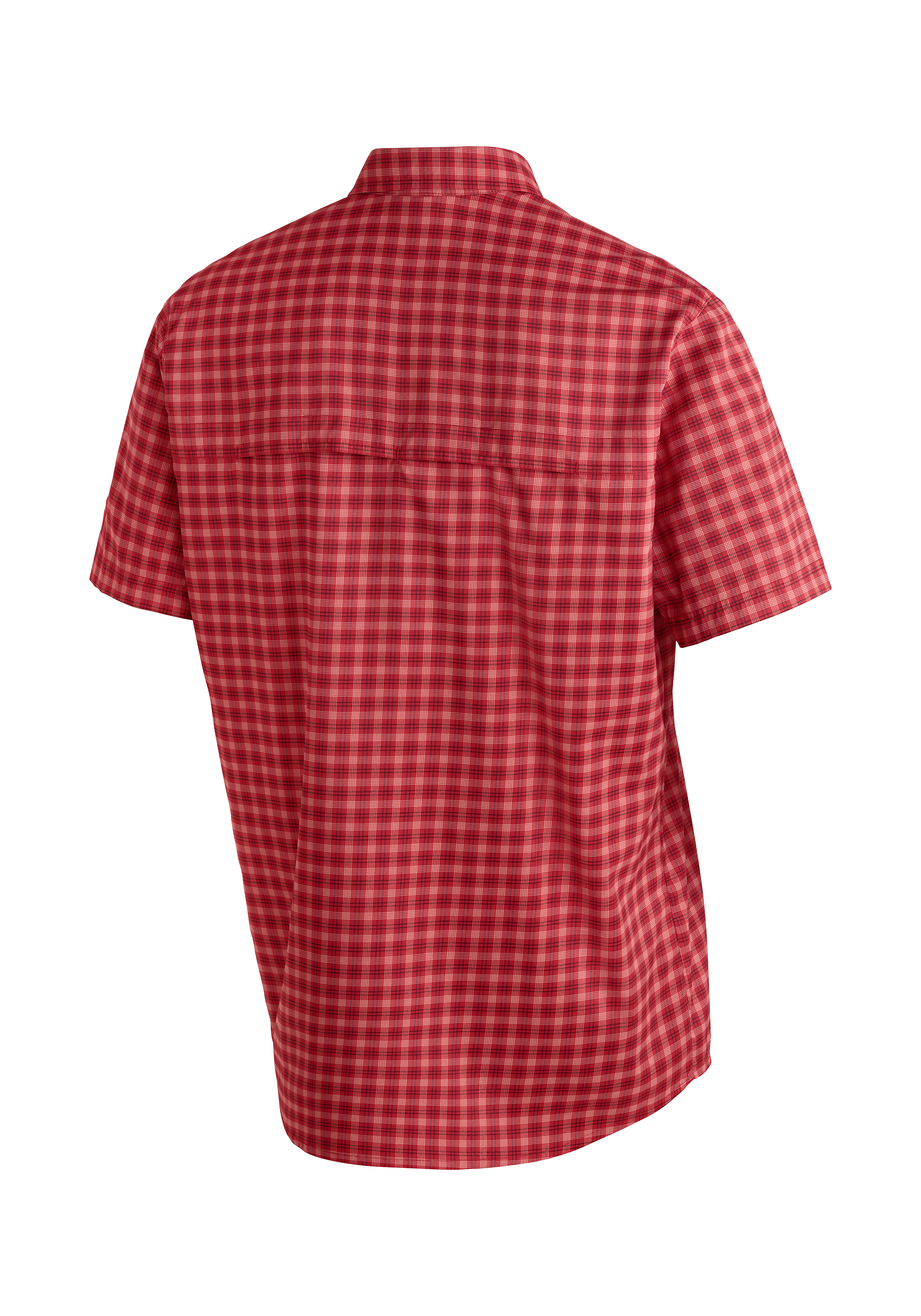 Hemd, Kurzarm, Rot, Karomuster, Hahnentrittmuster