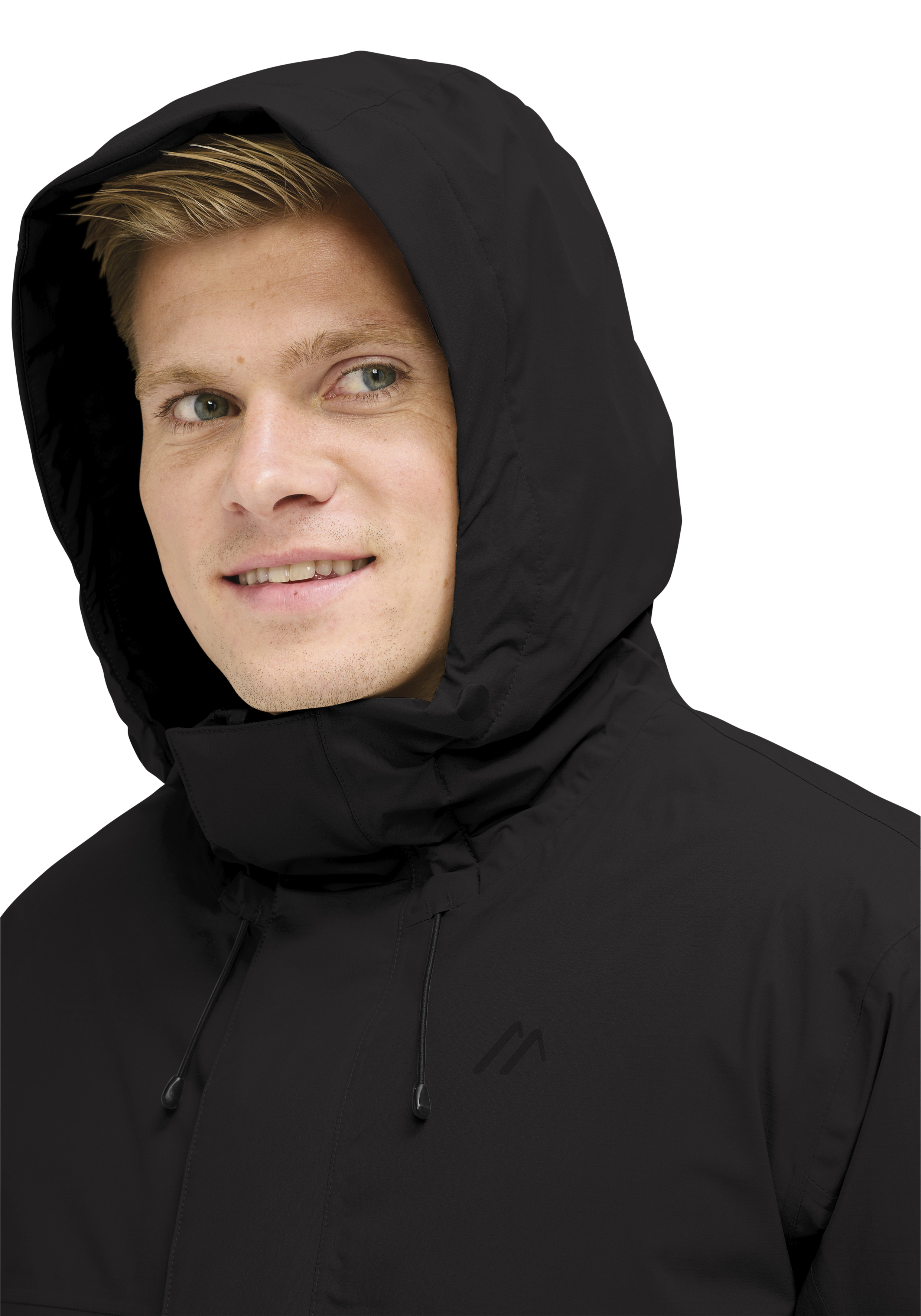 Elite Warm M Hoodie, Jacket, Schwarz, Kapuze, Kordeln