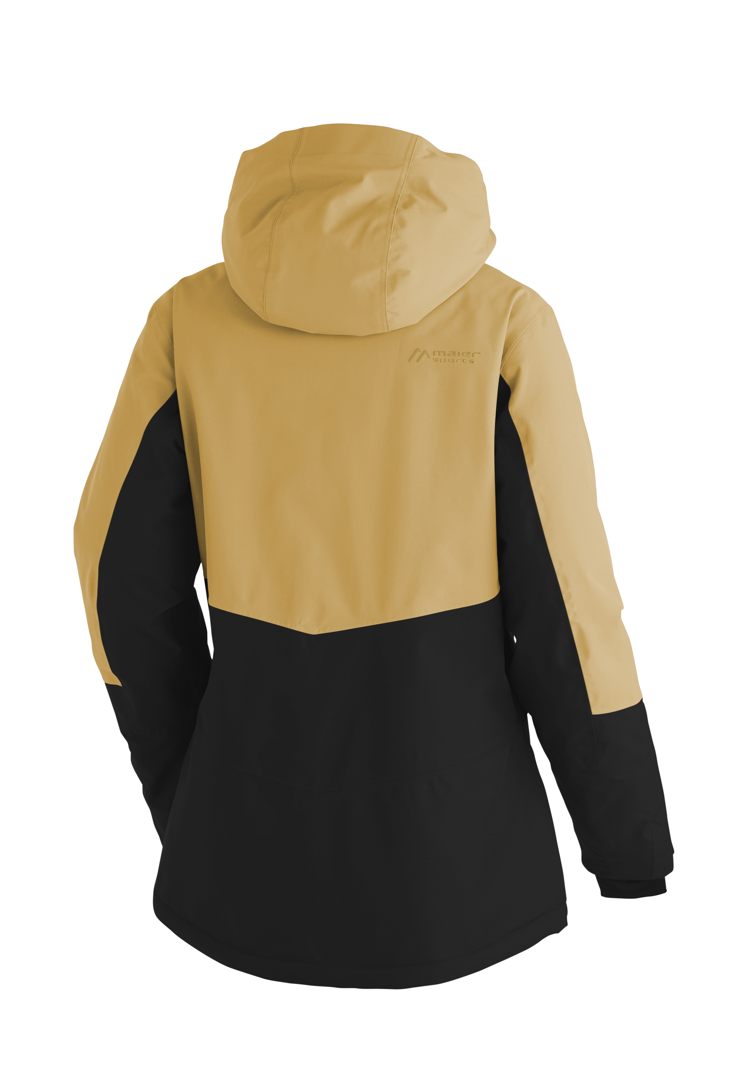 Hoodie, Jacket, two-tone, beige-black, Hooded