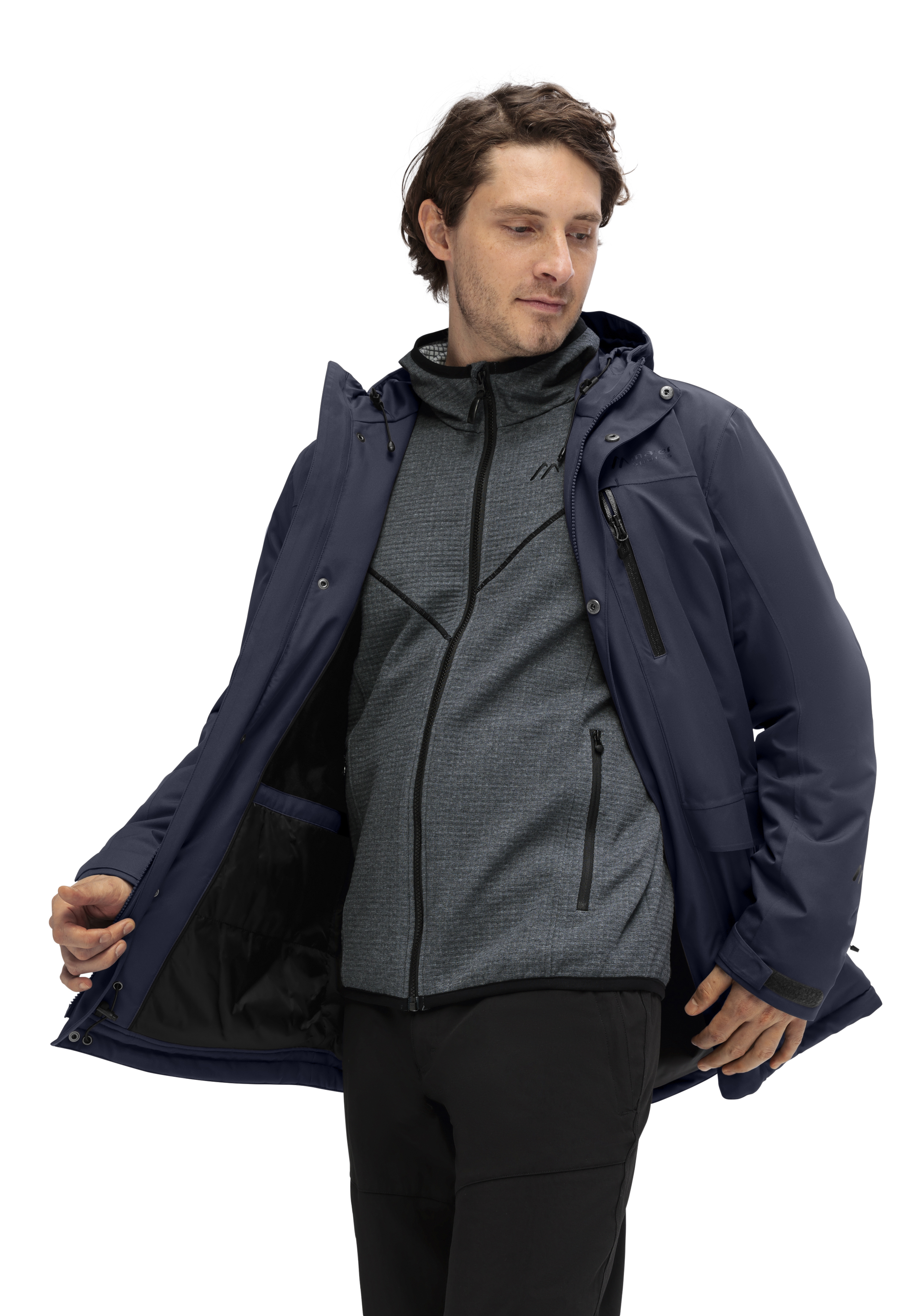 jacke, softshell, herren, antrazit, taschenzipper