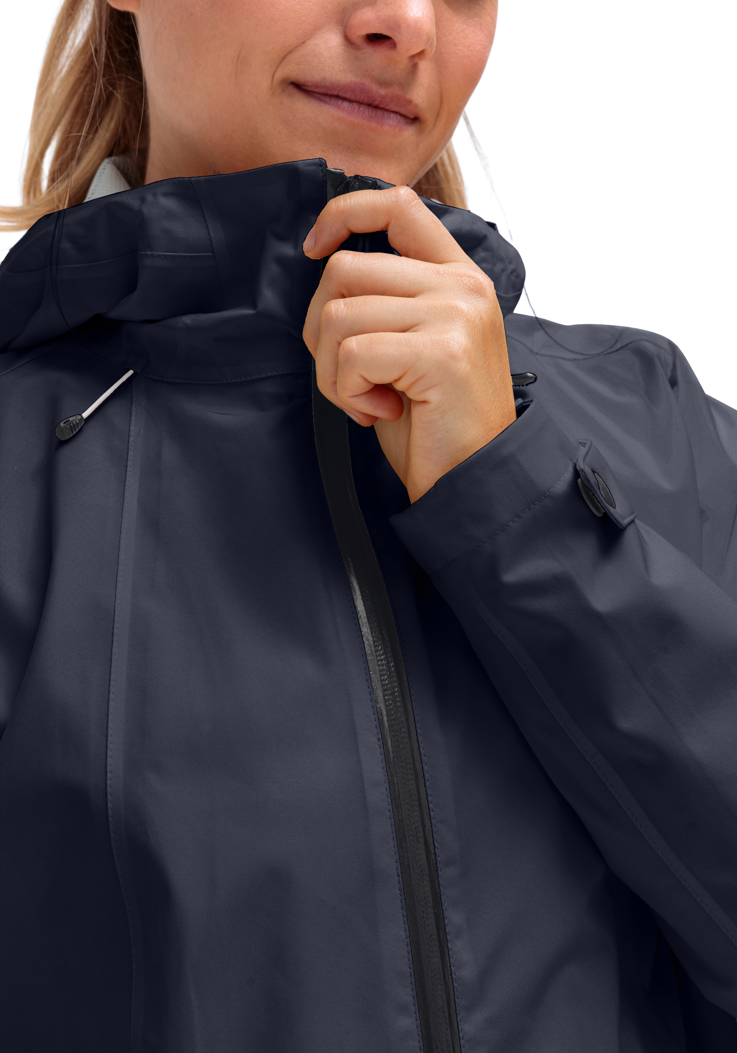 Herrenkleidung, Mantel, Regenmantel, Hemdverschluss, Kapuze