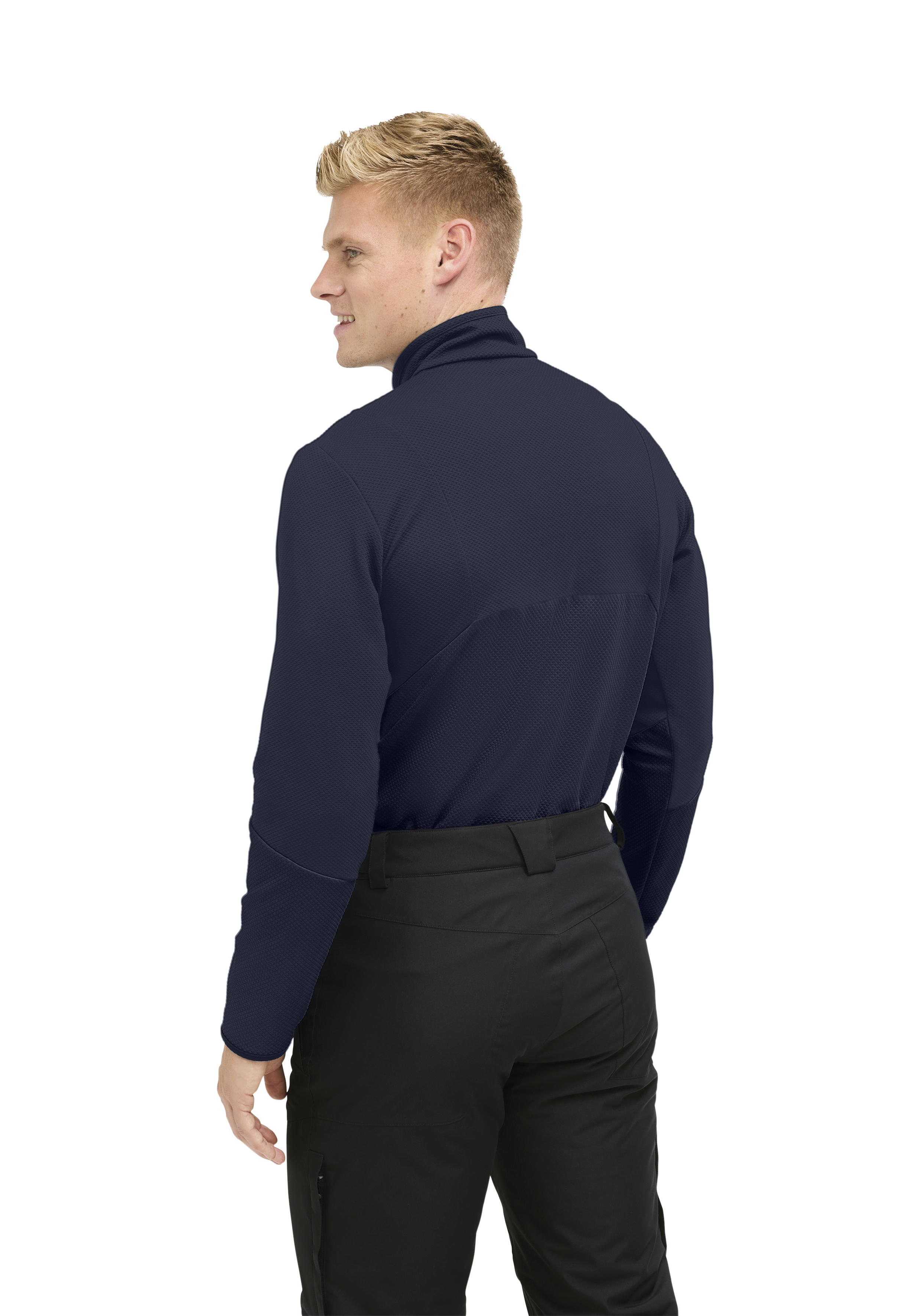 dunkles Oberteil, Fleece-Top, Langarm, High-Neck, Outdoor-Punkt