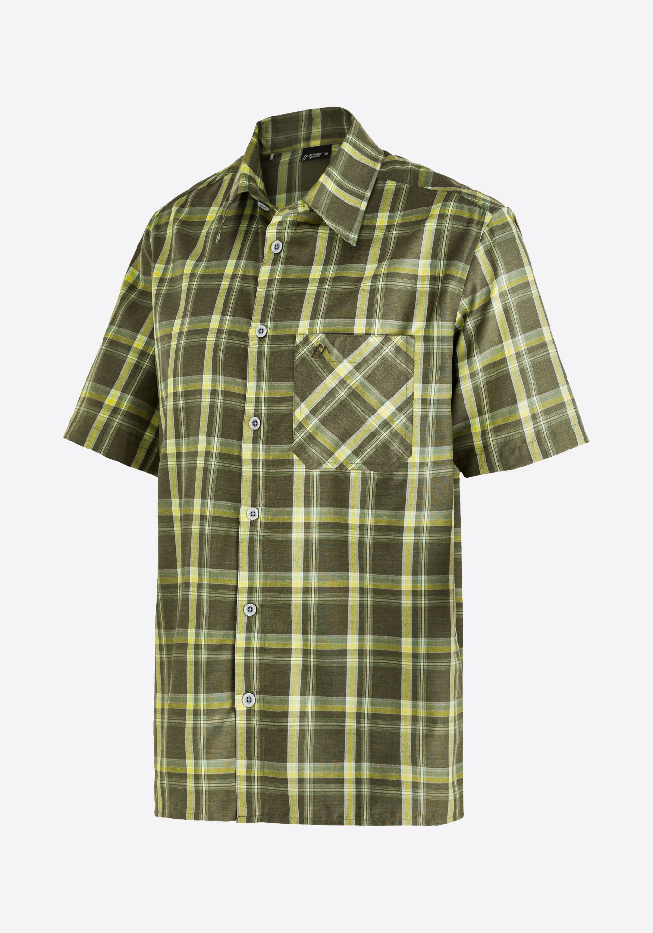 Maier Sports PHILINA Outdoor Bluse - Kurzarm Karo Damen Shirt Für Wandern